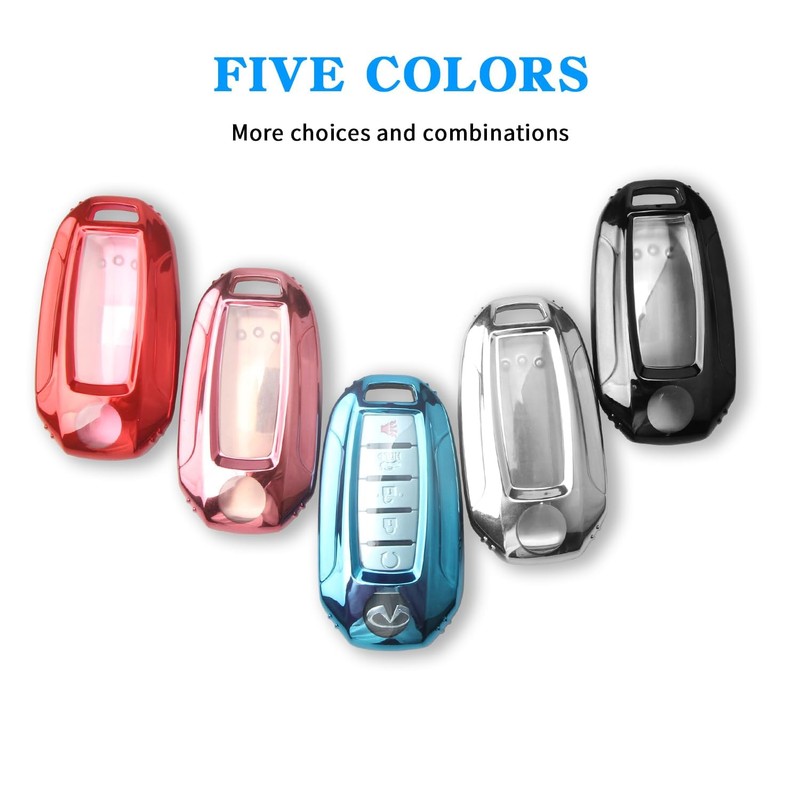 MILD EAST for Infiniti Key Fob Cover with Keychain, Car