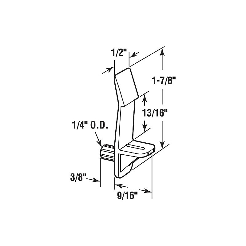 Prime-Line MP9117-100 Self-Locking Shelf Support Peg with 3/4 In. Shelf,