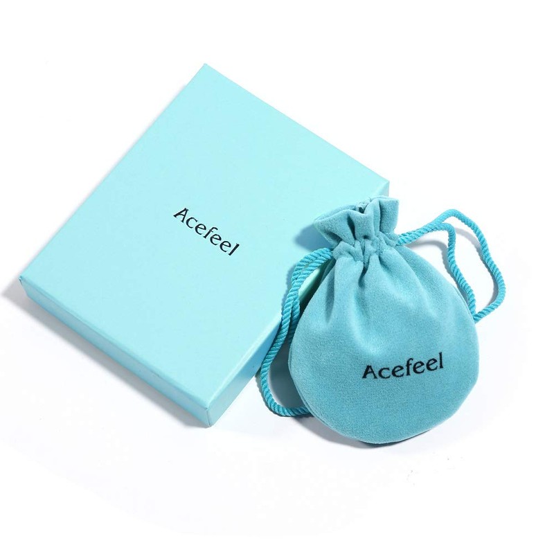 ACEFEEL Oval Lab Created White Opal Celtic Knot 925 Sterling