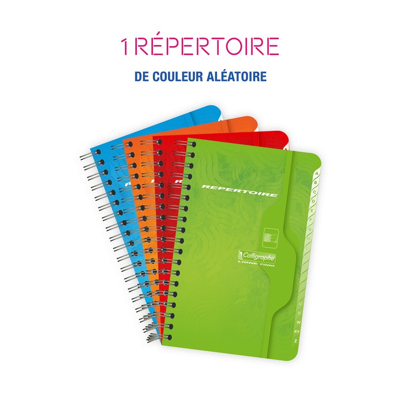 Clairefontaine Calligraphe 241C Vocabulary Book / Address Book with Spiral