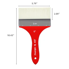 Falling in Art Flat Paddle Paint Brush, Scale Brush for Oil and Acrylic Paints,6 Inch