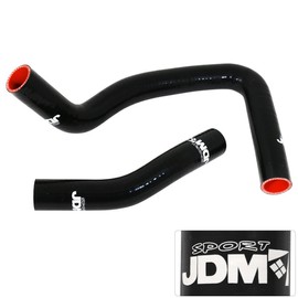 AJP Distributors Upgrade JDM Sport High Temperature 3-Ply Nylon Silicone Radiator Coolant Hose Pipe Kit Black Compatible/Replacement For Corolla AE86 AE85 Trueno 1.6L 4A-GE 1983 1984 1985 1986 1987