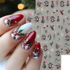 Christmas Nail Stickers 4 Sheets Christmas Nail Art Stickers, 5D
