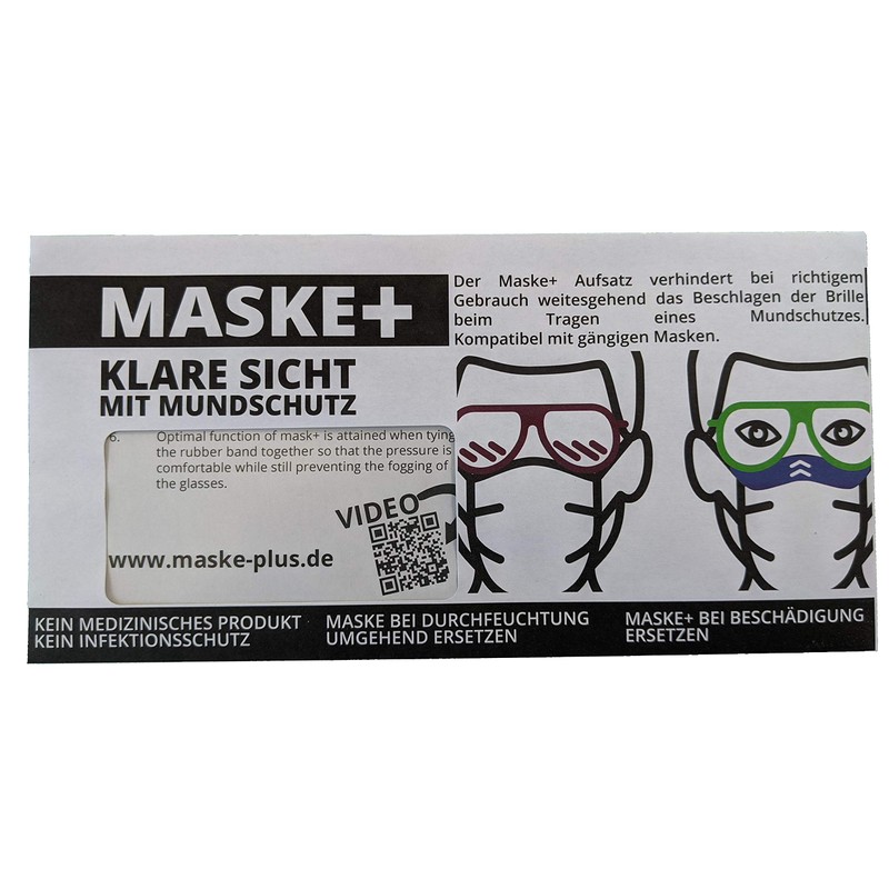 Serafin Maske+, Brillen Anlaufschutz für Masken, Anti Beschlag, Antifog, 3