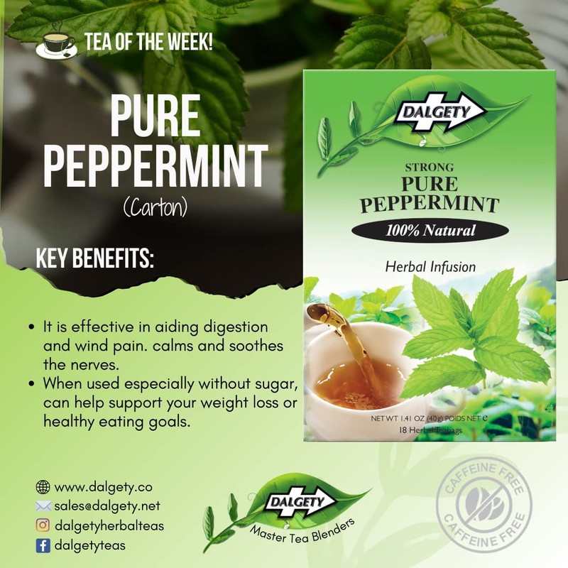 Dalgety Pure Peppermint Herbal Infusion 6x72g Cartons (6 Pack) 100%