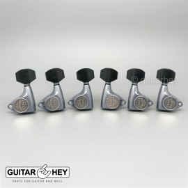 GOTOH NEW Gotoh SGV510Z-EN07 Tuners L3+R3 Keys 1:21 Ratio, EBONY 3x3 - X-FINISH CHROME