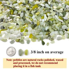 FANTIAN 5 lbs Jade Gravel Small Pebbles for Indoor Plants, Decorative Rocks for Plants Succulents Cactus Bamboo Vases Filler and Potted Drainage Gravel