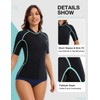 Lemorecn Women’s 2mm Wetsuit Top Short Sleeve, Front Zip Wet