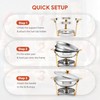 WILPREP Chafing Dishes for Buffet, 2 Pack 5 qt Round