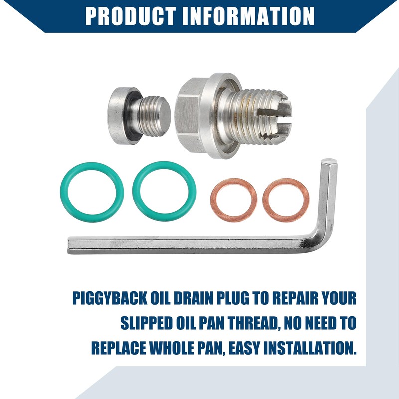 Hihaha M14.1-1.5 x 15mm Car Oversize Piggyback Oil Drain Plug