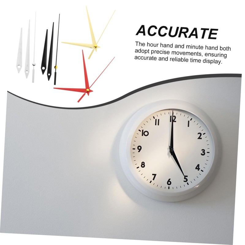 Operitacx 4Sets DIY Metal Clock Hands Replacement Kit of Durable