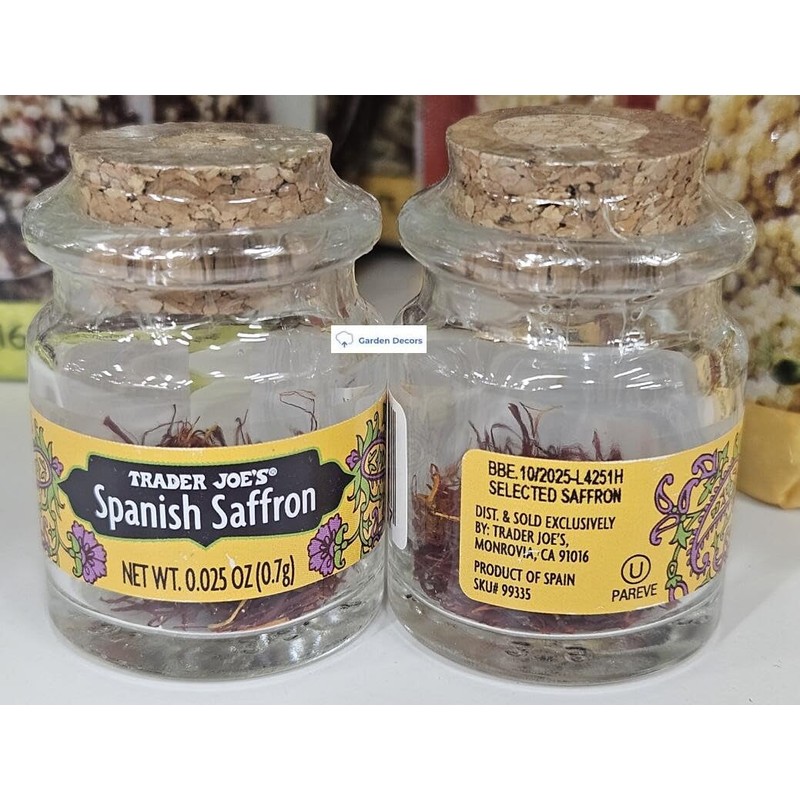 Generic Trader Joe’s Spanish Saffron 0.025oz 0.7g (Two Bottles)