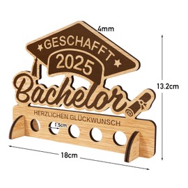 BOFUNX Bachelor Gift 2025 Money Gift Packaging Bachelor Degree Gift Lucky Charm Bachelor Lucky Charm Exam Passed for Bachelor 2025 Graduations