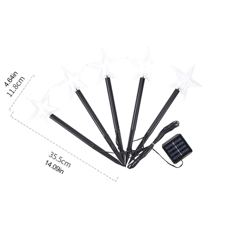 Solar Christmas Star Lights Outdoor Energy Saving Waterproof Solar Powered