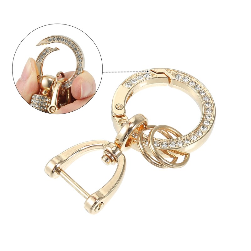 [X AUTOHAUX] Car Fob Keychain Keychain Holder Replacement D-Ring for