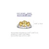 1.96ct. 3-Stone Natural Citrine & White Topaz Gold Plated 925