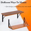 Z Metnal Decor Shelf Brackets, Matt Black Triangle Shelving Brackets,