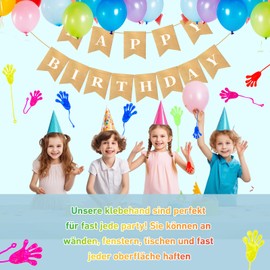 Pack of 33 Children's Colourful Clapping Hands, Slime Hand for Party Bags, Children's Birthday Party Favours, Random Colour