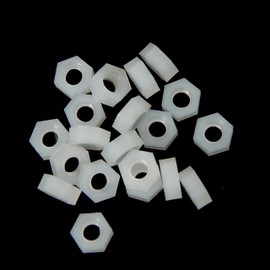 Increased Fire Hex Nuts Nylon Material M4 Pack of 20 Plastic Nuts