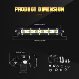 SKYWORLD 12 V 30 W LED Headlight, IP67 Waterproof, 6000 K White Light, Off-Road Additional Headlight for Excavators, Tractors, Tractors, Forklifts, ATV, Trucks, 4 x 4, Pack of 1