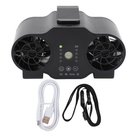 Clip On Waist Fan 4 Speed Gears Forward Reverse Rotation USB Rechargeable Summer Cooling Fan with Hanging Lanyard 5000mah