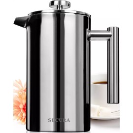 Secura Stainless Steel French Press Coffee Maker 304 Grade Stainless