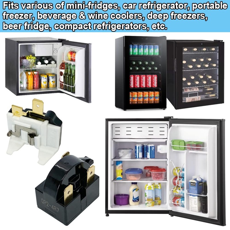 QP2-4.7/ QP2-4R7 4.7Ohm Refrigerator 3 Pin PTC Start/Starter Relay w/Refrigerator