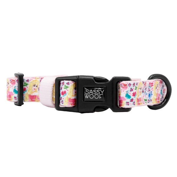 Sassy Woof Dog Collar Disney's Aurora - L, Adjustable, Durable,