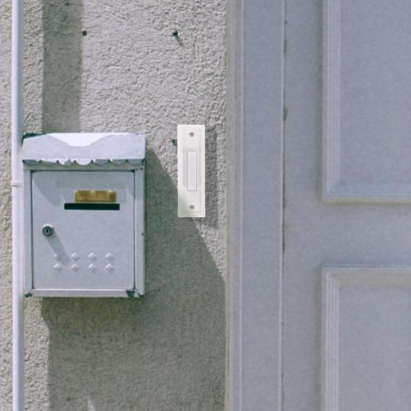 HOMSFOU 2pcs Doorbell Switch Door Bell Ringer LED Door Chime