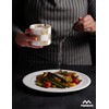 MARBLORE Marble Salt Cellar with Lid & Spoon, White &