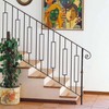 10 Pack Wrought Iron Railing, 44" x 1/2" Rectangular Hollow