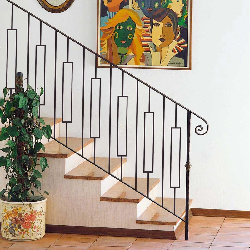 10 Pack Wrought Iron Railing, 44" x 1/2" Rectangular Hollow