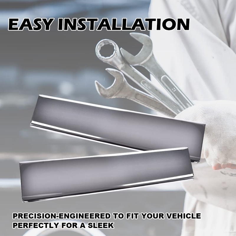 CROSSDESIGN Front Lower Fender Chrome Molding Trim Compatible with 1981-1988