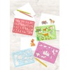 Ursus 44100003 - Mal Stencils Set 3, Colourful, for Children,