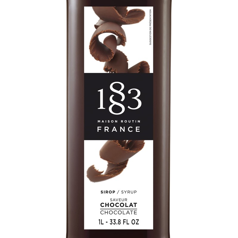 1883 Coffee Syrup, Chocolate Syrup for Drinks, Made in France,
