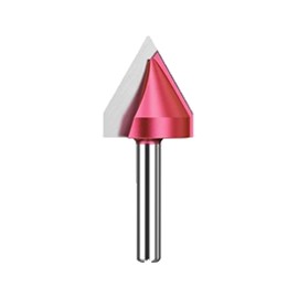 HUHAO 3D V Groove Engraving Cutting Tool CNC Router Bit for Wood 6mm Shank 60 Degree 2PCS