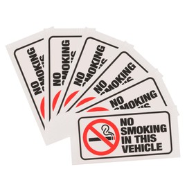CLISPEED 6 Pcs No Smoking Sticker No Smoking Decal for Vehicle Warning Sign Warning Decals No Smoking Sign Sticker for Car No Smoking Sign Label for Vehicle Warning Sticker Warning Labels