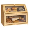 BMOSU Farmhouse Bread Box for Kitchen Countertop Bread box Double