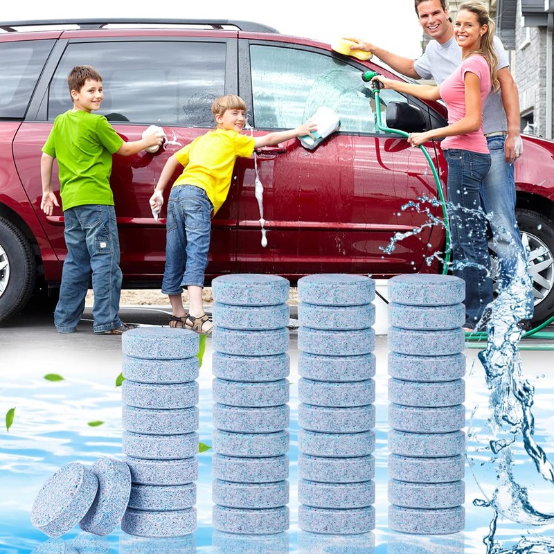 URAQT Car Screenwash Tablets, 40 Pcs Car Windshield Glass Concentrated