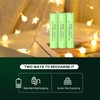PKCELL Rechargeable AAA Battery,300mAh Ni-MH Battery,Pre-Charged Battery for Garden Solar