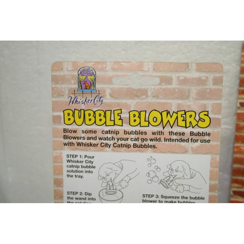 Whisker City Bubble Blowers Blow some catnip bubbles 3 count