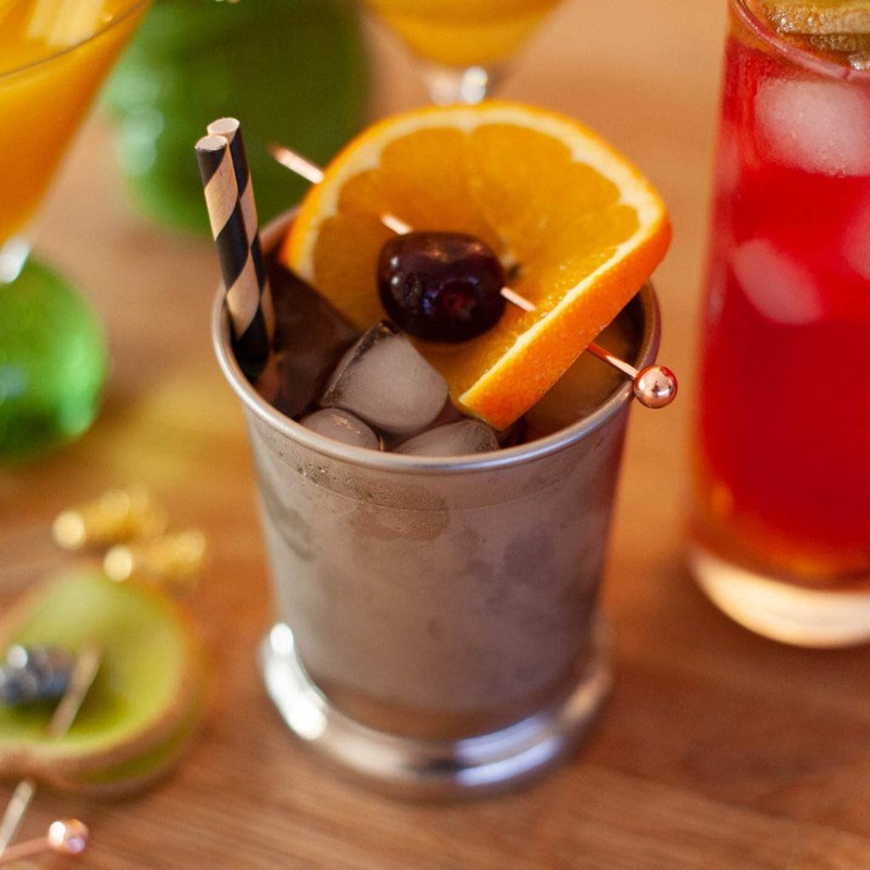 Beaumont Copper Plated Ball Cocktail Garnish Picks (Pack of 10)