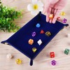 SIQUK Double Sided Dice Tray, Folding Rectangle PU Leather and
