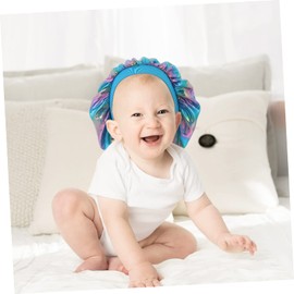 Healeved Elastic Wide Brim Sleep Hat Soft Satin Hair Bonnet Set for Women Sleep Cap Stretch Edge Yellow Purple Lake Blue