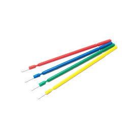 SNAWOP Dental Micro Applicator 100PCS Disposable Brushes 4 Colors Bendable Oral Swab Sticks for Teeth Whiteming and Tooth Cleaning