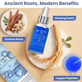 PeptideLabz Sérum Capilar Con Péptidos De Cobre Para El Crecimiento Del Cabello, Doble Péptido Y Extracto De Raíz De Regaliz.