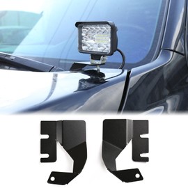 Car Hood Light Mount Brackets Compatible with Toyota Tundra 2014-2021 Truck Hood LED Spotlight Work Light Mounting Bracket Holder Kit Pillar Pods Hood Hinges Hood Light Bracket Auxiliary Accessories