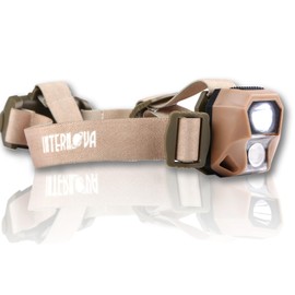 INTERNOVA LED Headlamp - Long Range, High Power, Dual-Color White & Red LED, Tactical Running Headlamp for Camping, Hiking, Kids - 250 Lumens, Batteries Included