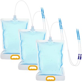 3 Pieces Plant Life Support Drip Bag Automatic Plant Stuff Watering Bag System Drip Irrigation Device with 3.5 L Water Bag with Adjustable Control Valve Switch for Indoor Outdoor Plant Waterer