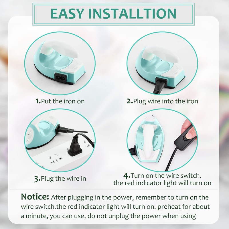 Honoson Mini Craft Iron Mini Heat Press Small Iron 3.93